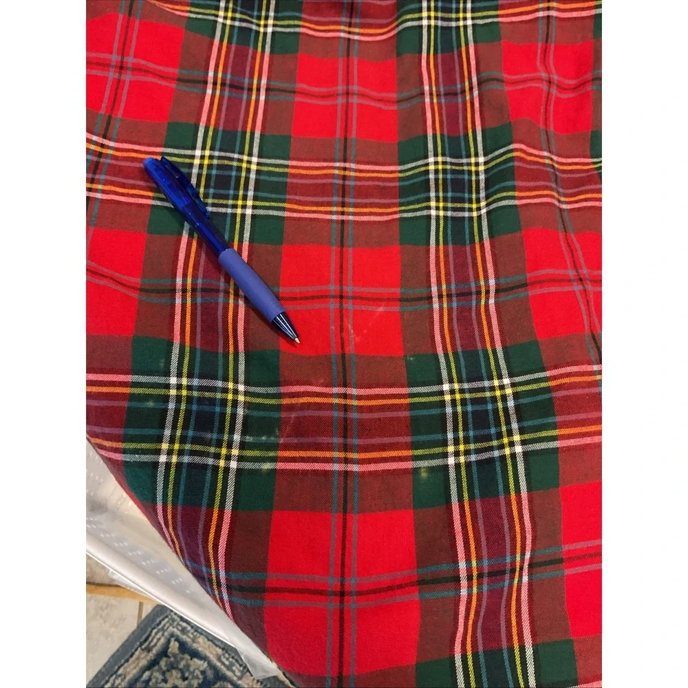 Vtg Polo Ralph Lauren Tartan Red Plaid Flannel‎ Youth XL Crest Holiday Christmas